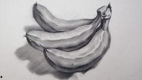 素描吃瓜的教程,轻松掌握瓜果轮廓与光影技巧